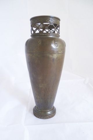 Antike Wümak Jugendstil Metall Vase - Seltene Rarität Bild