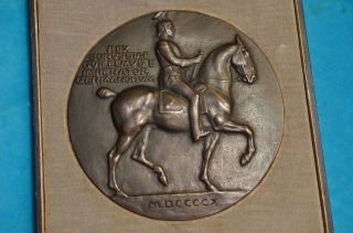 Alte Antike Preußische Bronzeplakette Imperator Germanorum Orig.  Schatulle 1910 Bild
