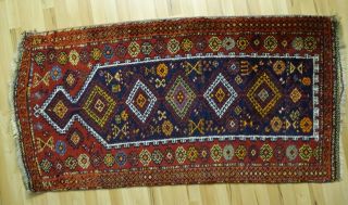 Zentral Anatolischer Bäuerlicher Gebetsteppich Orient Teppich 155x84 Geknüpft Bild