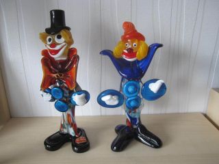 2 - Murano Clown 22,  5 U.  25 Cm.  Groß _a 3_ Bild