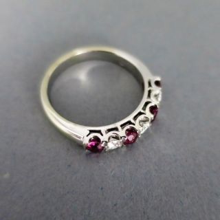 Rubin - Brillant - Weißgoldring/ruby Diamond Ring Bild