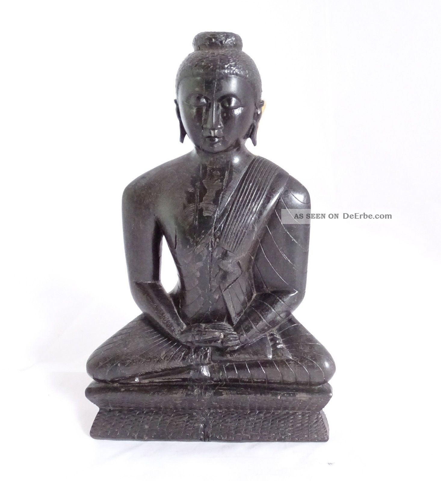Sehr Schwere Wohl Ebenholz Figur Indisch Ganesha Shiva Hanuman Radha Krishna Entstehungszeit nach 1945 Bild