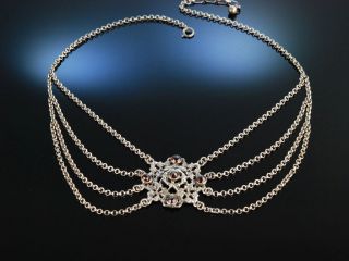 Zur Wiesn Trachten Kette Silber Granate MÜnchen Um 1930 Garnet Necklace Vintage Bild