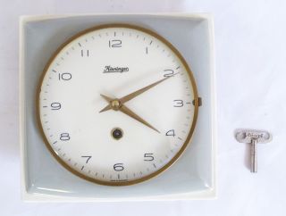 Vintage Mid Century Küchenuhr Mit Kieninger Uhrwerk - Pastellfarben Bild
