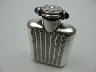 Wunderschöner Alter Parfüm Flacon Aus 935 Silber Mit Saphir Cabouchons Bild