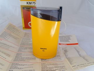 Vintage Panton Ära Krups Kaffeemühle Km 75 Orange Inkl.  Ovp Elektrisch Bild