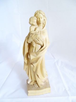 Madonna Mit Kind Hochwertige Handarbeit Geschnitzte Skulptur Figur Oberammergau Bild