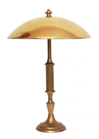 Zierlich Elegante Jugendstil Billiard Leuchte Salon Lampe Messing 1920 Bild