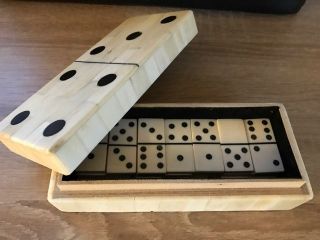 Nostalgie Antik Stil Domino Spiel Aus Knochen Bild