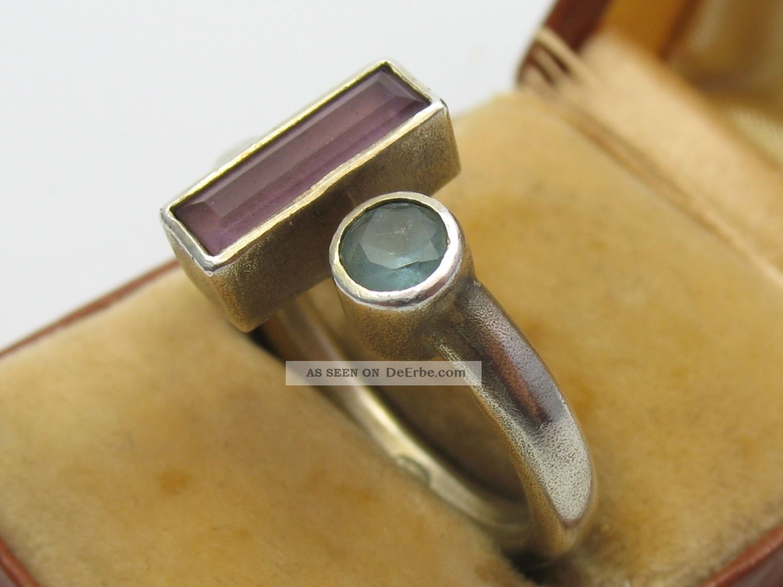 Handarbeit Klasse Designer Ring Aus 925 Silber Mit Verschiedenen Steinen Ringe Bild