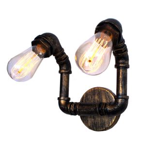Antik Rustikal Dualhead Wandlampe Wandleuchte Inkl.  40w Edison Glühbirnen Bild
