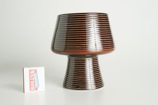 Sockel - Vase,  Schale Aus Keramik In Braun Aus Den 50er,  60er,  70er Jahre Bild