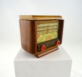 Seltene Art Deco Schatulle Radio Form Spieluhr Frankreich Um 1930 Bild