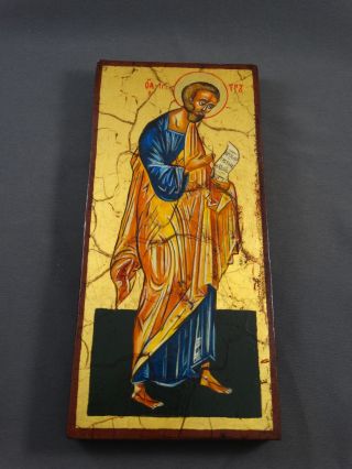 Ikone Icon Heiligenbild Apostel Petrus - Fürbitt Reihe - Handgemalt Bild