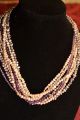 Schöne Echte Achtreihige Mehrfarben Perlenkette Mit Verschluss Weißgold 585 Ketten Bild 1