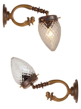 Seltene Orig.  Franz.  Jugendstil Wandleuchte Wandlampe Figur 4 Stk.  Verfügbar Bild