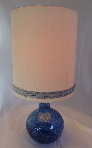 70er Jahre 70s Panton Ära Lampe Stehlampe Blau M.  Schirm Funktionsfähig Wohl Wmf Bild