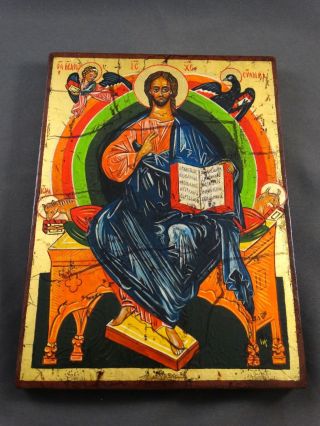 Ikone Icon Heiligenbild Christus - Fürbitt Reihe - Handgemalt Bild