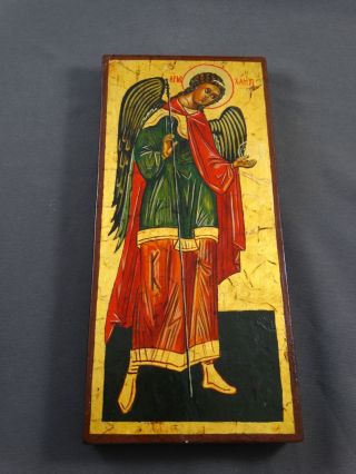 Ikone Icon Heiligenbild Erzengel Michael - Fürbitt Reihe - Handgemalt Bild