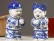Chinesische Porzellan Figuren 2 Kinder 38cm Blau Weiß Skulpturen China 441 Entstehungszeit nach 1945 Bild 1