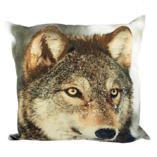 Kissen Winter Wolf Ca.  50x50 Cm Incl.  Inlet Dekokissen Loup Landhausstil Bild