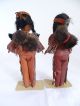 Paar Heritage Dolls Reservation Crafted Sioux Indianer Puppen Figuren Echt Leder Nordamerika Bild 4