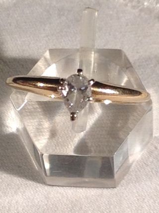 Diamant - Solitär - Ring,  0,  28ct,  Gelbgold 14k Bild
