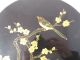 Antiker Japanischer Hocker Schemel Herrliche Asiatische Bemalung Vögel Pflanzen Entstehungszeit nach 1945 Bild 2