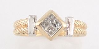 Diamant - Ring,  0,  20ct,  Gelbgold 14k Bild