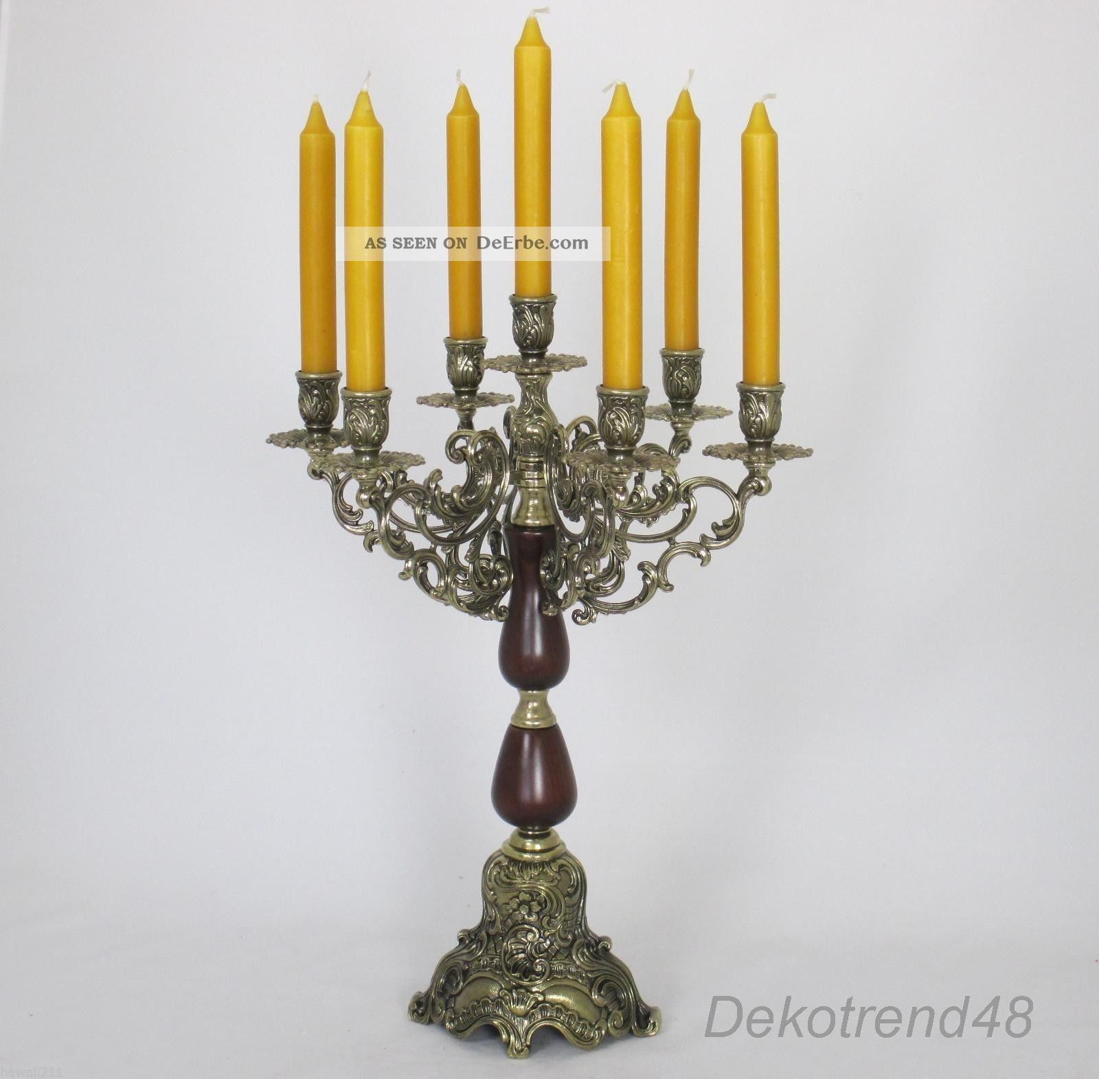 Prunk Kerzenleuchter 7 - Armig Tischleuchter Kerzenständer Antik Barock Leuchter Gefertigt nach 1945 Bild