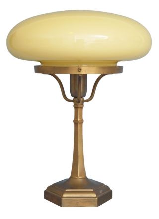 Klassische Messinglampen Tischleuchte Art Deco Tischleuchte Pilzlampe Bild