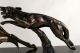 WunderschÖne Art Déco Skulptur Figur Statue Gazelle Und Jagender Hund Jagd & Fischen Bild 3