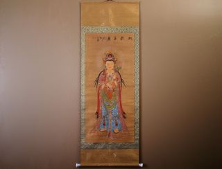 Chinesisches Rollbild Buddha Seidenpapier 170x60cm China Malerei Bild 479/01 Bild