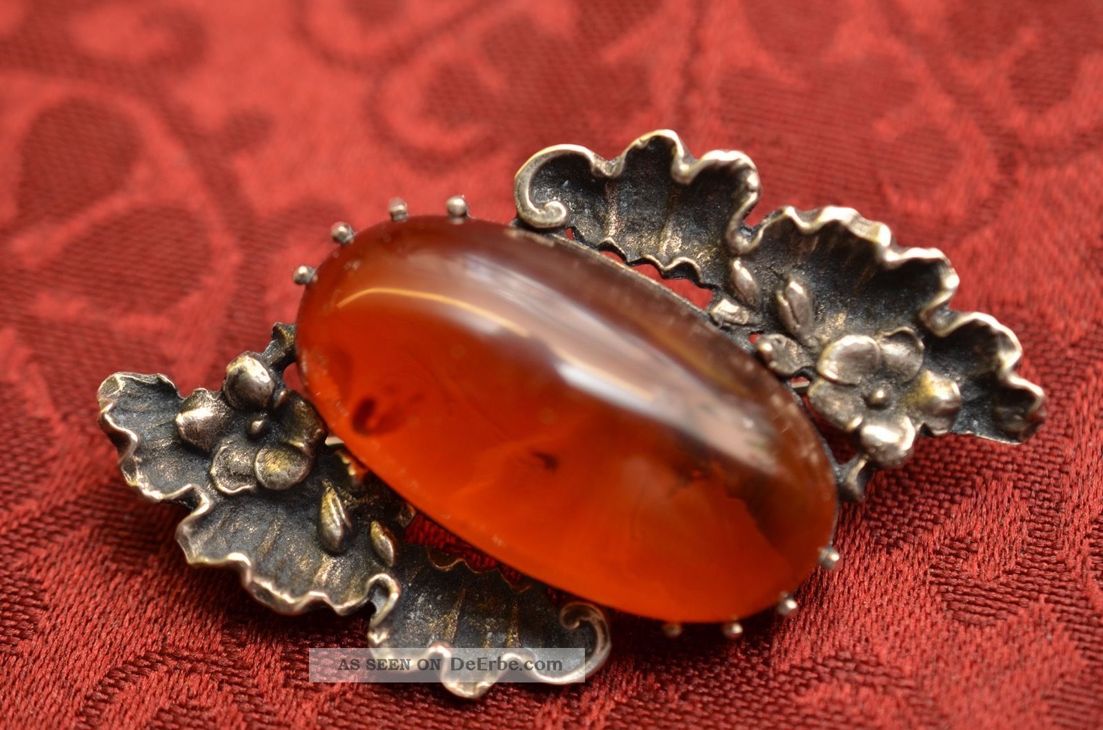 Bernstein Brosche Herz - Echt Bernstein Schmuck Dam Produktbild-Vorschau 8