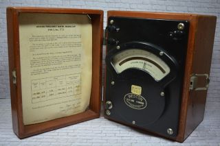 Antikes Frequenzmessgerät Model 339 Weston Usa1952 Holzgehäuse; K23 77 Bild
