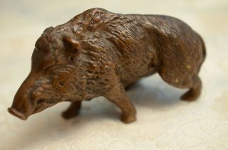 Alte Antike Massive Orig.  Bronzefigur Tierfigur Wildschwein Um 1900 - 1920 Bild