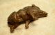Alte Antike Massive Orig.  Bronzefigur Tierfigur Wildschwein Um 1900 - 1920 Bronze Bild 7