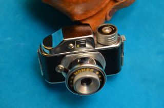 Sammlerstück Alte Minikamera Miniaturkamera Homer Lederetui 50/60er Jahre Bild
