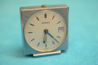 Alter Kleiner Appella Wecker Uhr Reisewecker 7 Jewels Swiss Made Bild