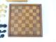 Antikes Schachspiel Mit Brett Und Allen Figuren Aus Holz Gefertigt nach 1945 Bild 1