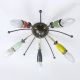 Sputnik 5 - Armig Deckenlampe 50er Spinne Rockabilly Vintage Lampe Lamp Bunt 1950-1959 Bild 1
