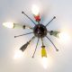 Sputnik 5 - Armig Deckenlampe 50er Spinne Rockabilly Vintage Lampe Lamp Bunt 1950-1959 Bild 3