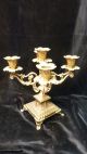 Alter Barock Bronze / Messing Kerzenleuchter - Für 5 Kerzen - 25 Cm Hoch Bronze Bild 5
