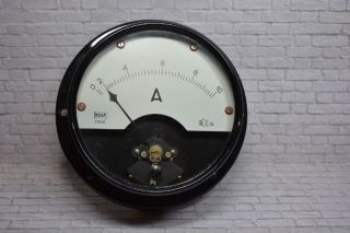 Antikes Amperemeter,  Nieaf,  0 - 10a Acdc,  Um 1920 Ø 20cm; K23 37 Bild