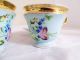 August Rappsilber Paar Kaffee Tassen Blumendekor Handbemalt Vor 1900 Nach Stil & Epoche Bild 4