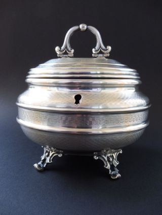 Jugendstil 800 Silber Zuckerdose Dianakopf Art Nouveau Sugar Bowl Box Wien Zisel Bild