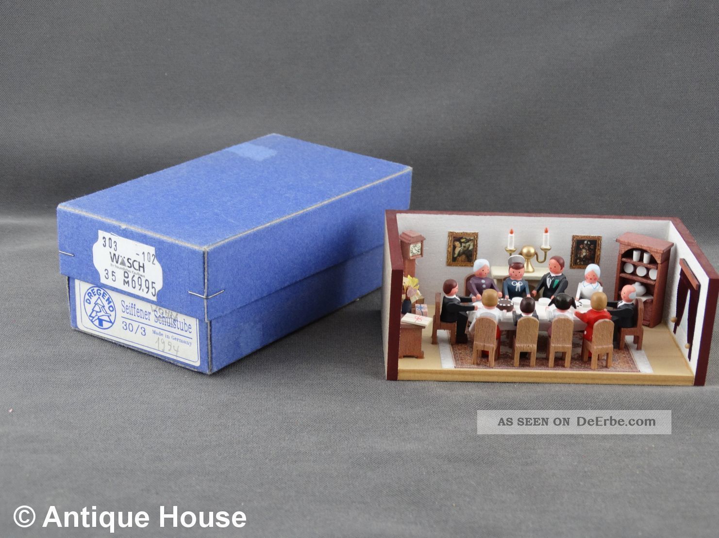 Erzgebirge Volkskunst Miniatur Dregeno Seiffener Wohnstube Objekte nach 1945 Bild