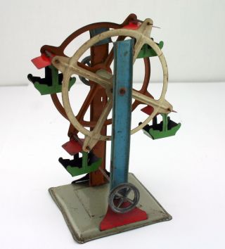 Kleines Riesenrad Für Dampfmaschine Altes Blechspielzeug Rummel Jahrmarkt Bild