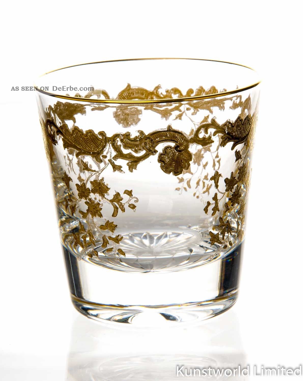 Whiskyglas Saint Louis Massanet Golddekor 1.  Wahl Kristall Bild