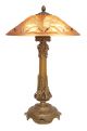 Einzigartige Museale Französische Jugendstil Prunkleuchte Tischlampe Antike Originale vor 1945 Bild 1